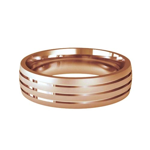 Patterned Designer Rose Gold Wedding Ring - Foveo